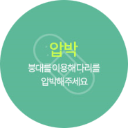 RICE 요법 압박: 붕대를 이용해 다리를 압박해주세요